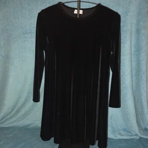 Black Velvet Mini Dress